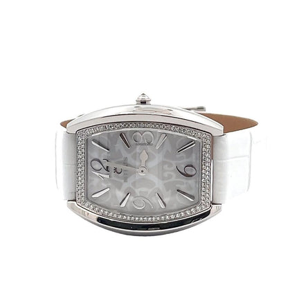 Milus Quartz Women's Watch Steel Case With Leather Strap Authentic Luxury Timepiece