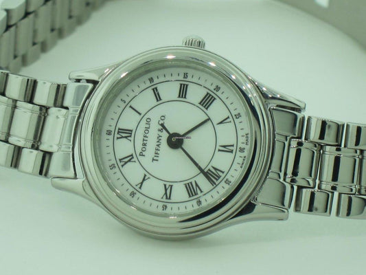 Tiffany Quartz Women's Watch With Steel Case and Strap Authentic Luxury Timepiece