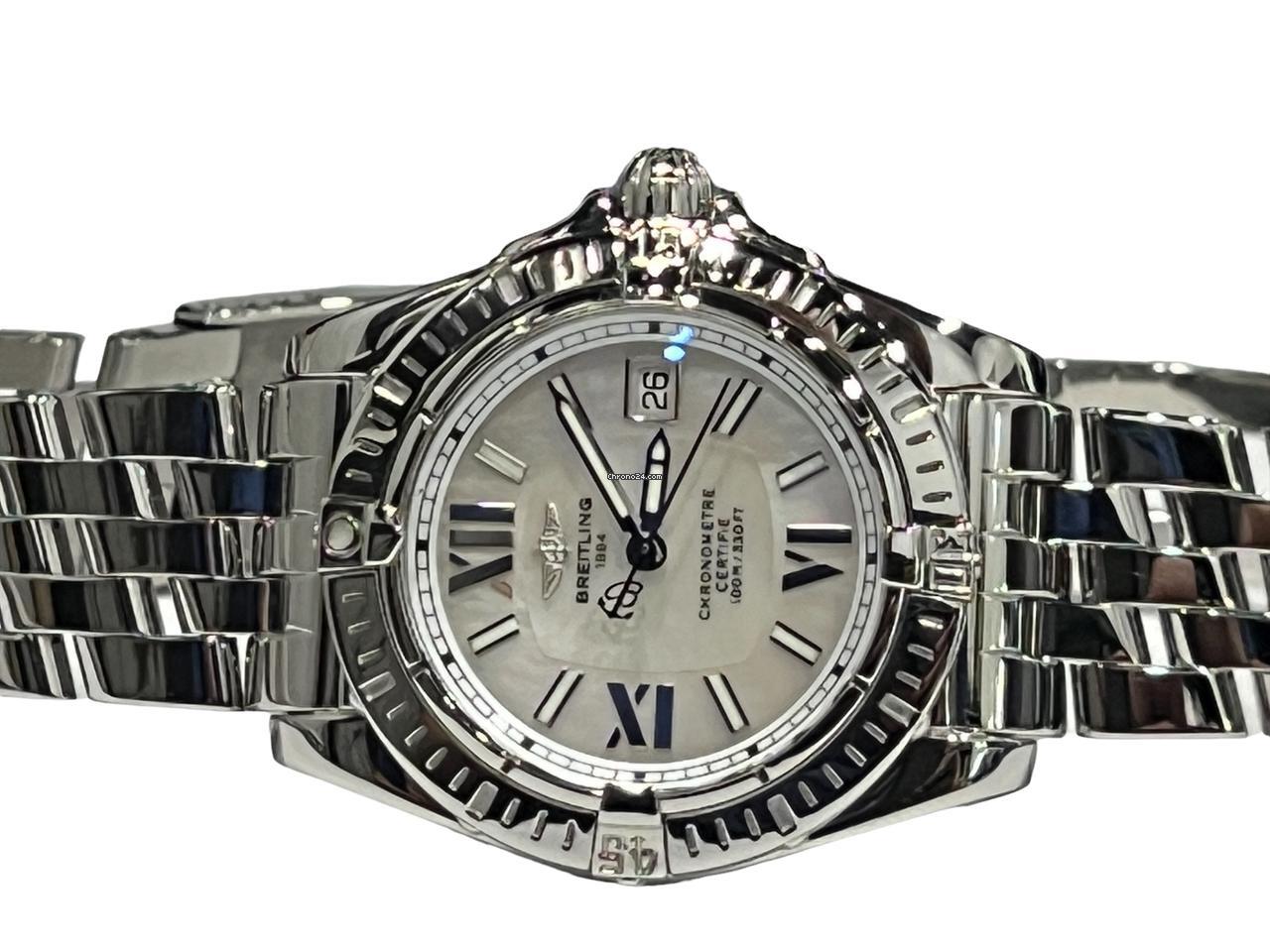 Breitling Quartz Women's Watch With Steel Case and Strap Authentic Luxury Timepiece