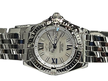 Breitling Quartz Women's Watch With Steel Case and Strap Authentic Luxury Timepiece