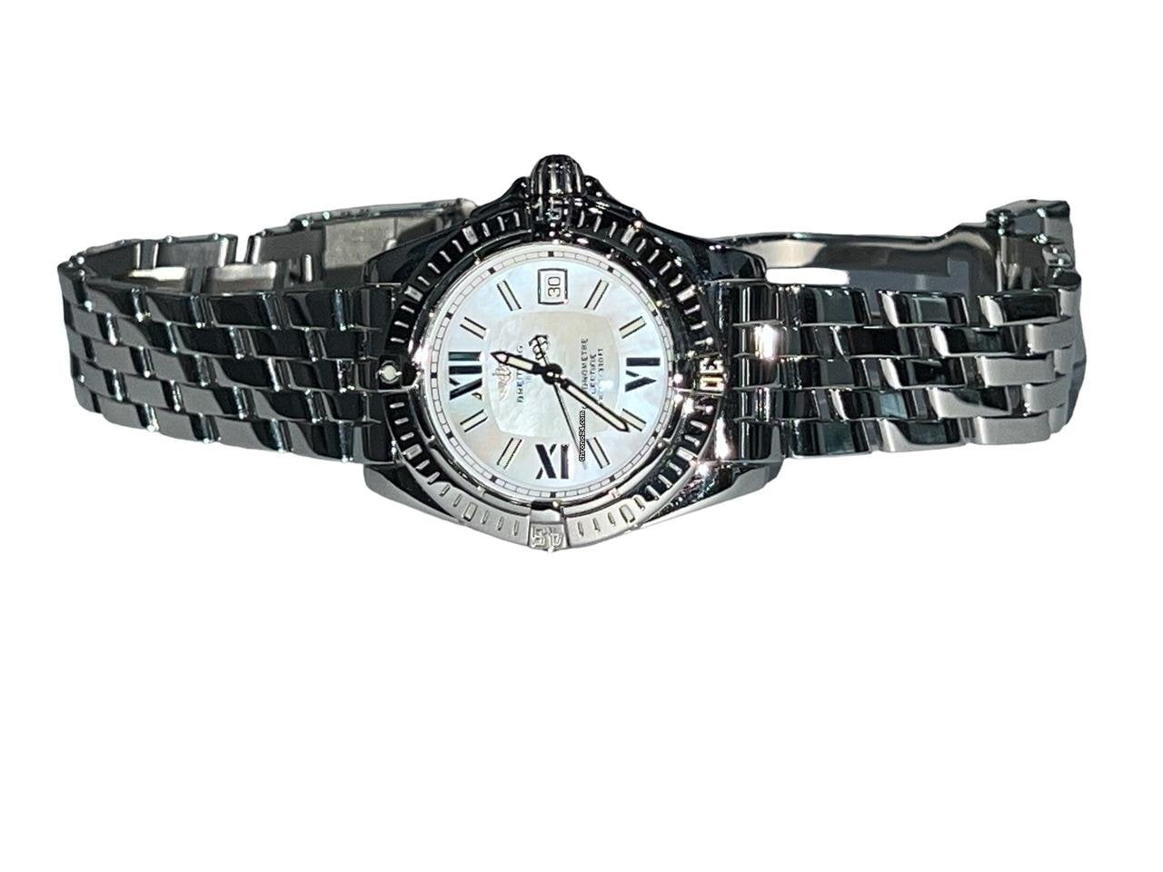 Breitling Quartz Women's Watch With Steel Case and Strap Authentic Luxury Timepiece