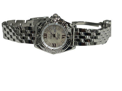 Breitling Quartz Women's Watch With Steel Case and Strap Authentic Luxury Timepiece