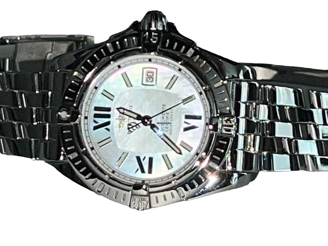 Breitling Quartz Women's Watch With Steel Case and Strap Authentic Luxury Timepiece