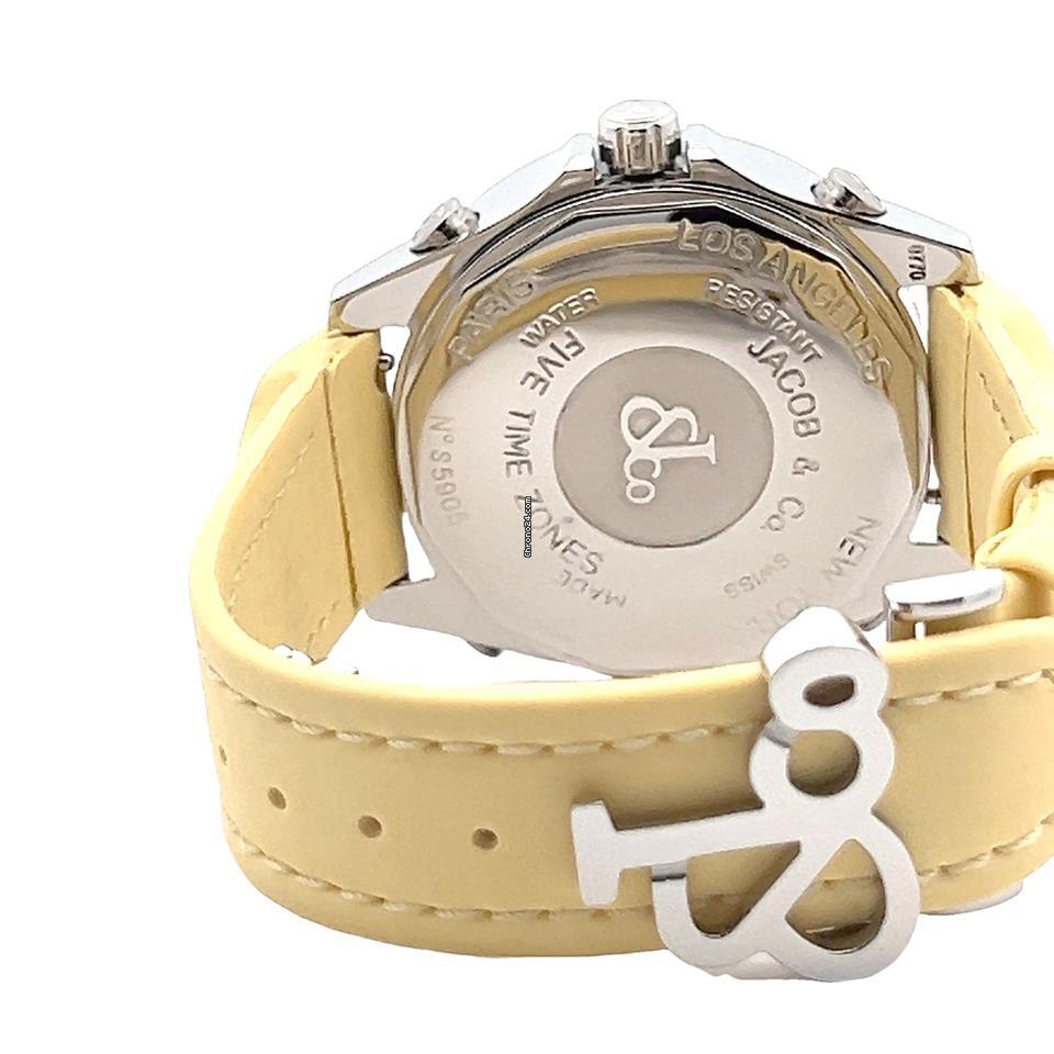 Jacob & Co. Quartz Men's Watch Steel Case With Leather Strap Authentic Luxury Timepiece