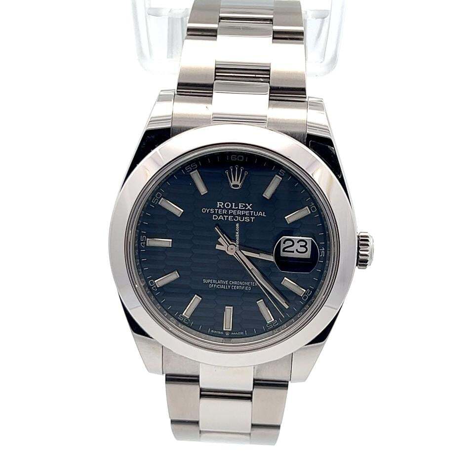 Rolex Datejust 41 Automatic Men's Watch With Steel Case and Strap Authentic Luxury Timepiece