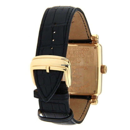 Franck Muller Conquistador Cortez Automatic Men's Watch Yellow Gold Case With Leather Strap Authentic Luxury Timepiece