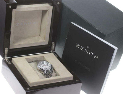 Zenith El Primero Chronomaster Lady Automatic Men's Watch With Steel Case and Strap Authentic Luxury Timepiece