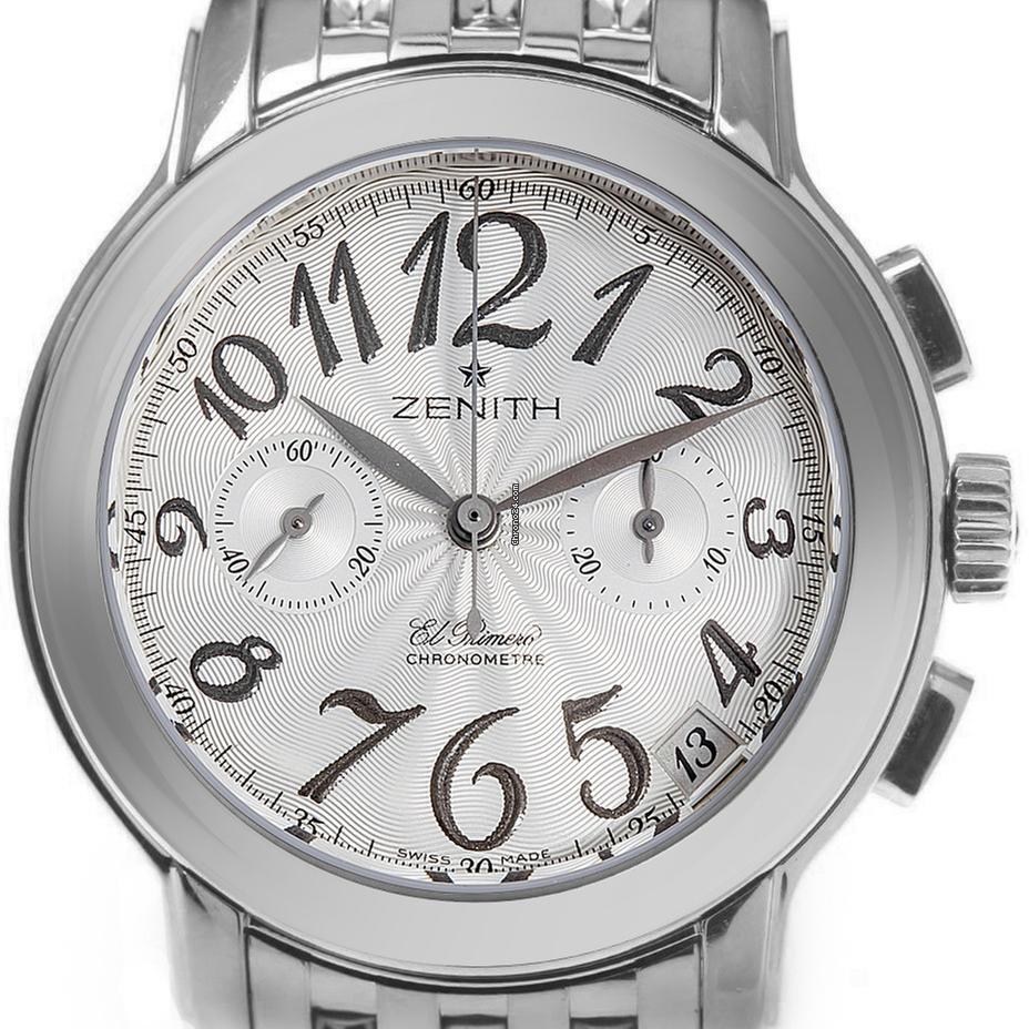 Zenith El Primero Chronomaster Lady Automatic Men's Watch With Steel Case and Strap Authentic Luxury Timepiece