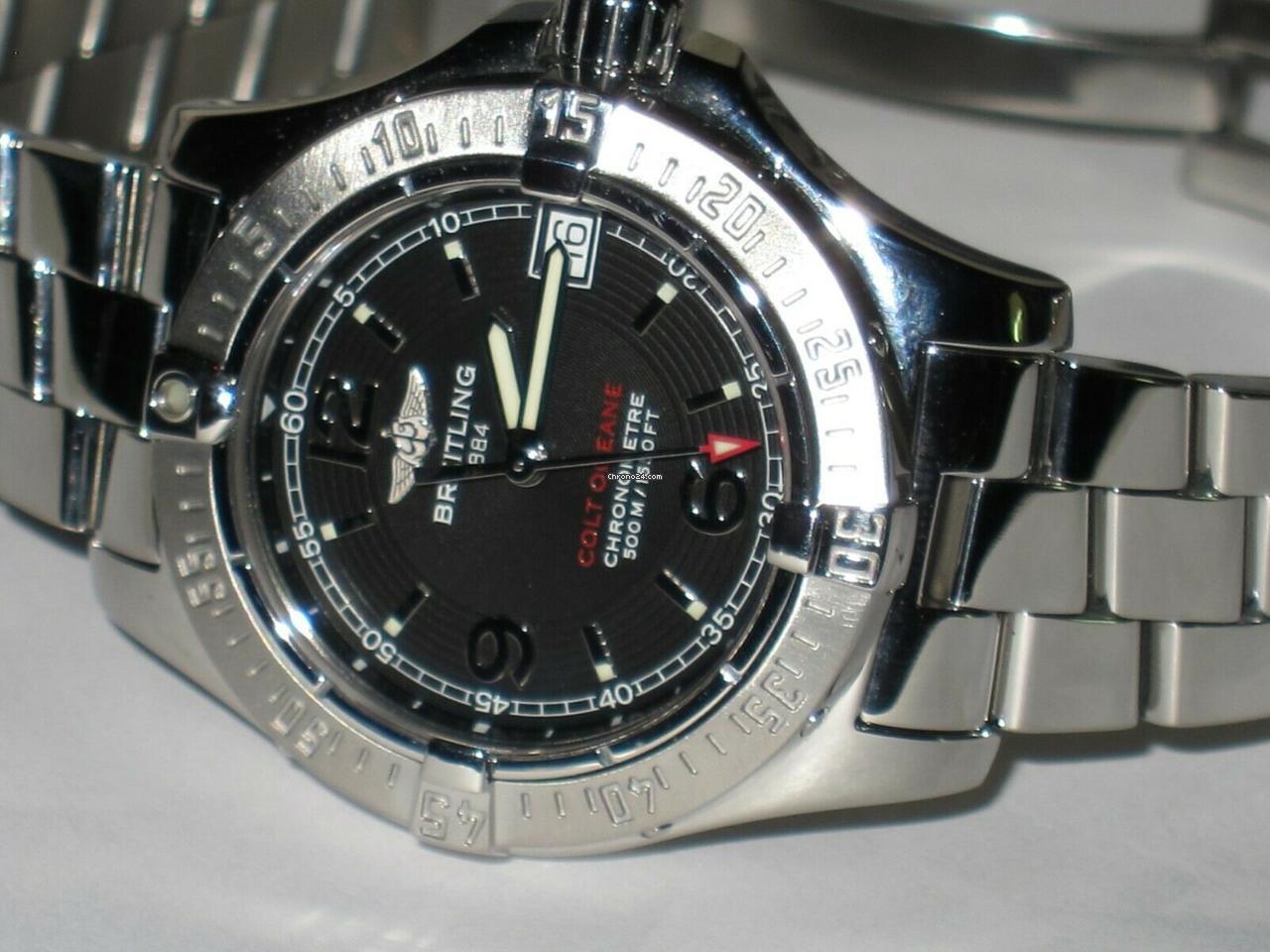 Breitling Colt Oceane Quartz Women's Watch With Steel Case and Strap Authentic Luxury Timepiece