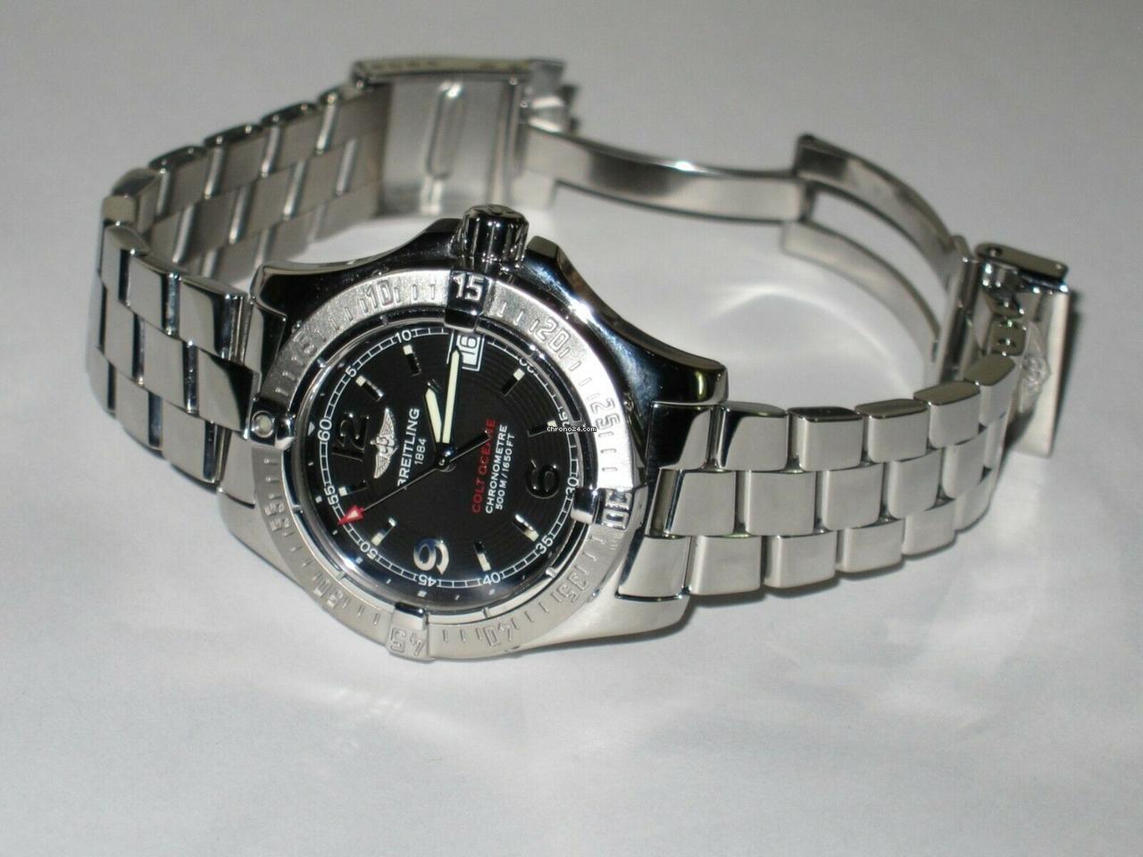 Breitling Colt Oceane Quartz Women's Watch With Steel Case and Strap Authentic Luxury Timepiece