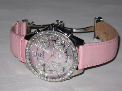 Jacob & Co. Quartz Men's Watch Steel Case With Leather Strap Authentic Luxury Timepiece