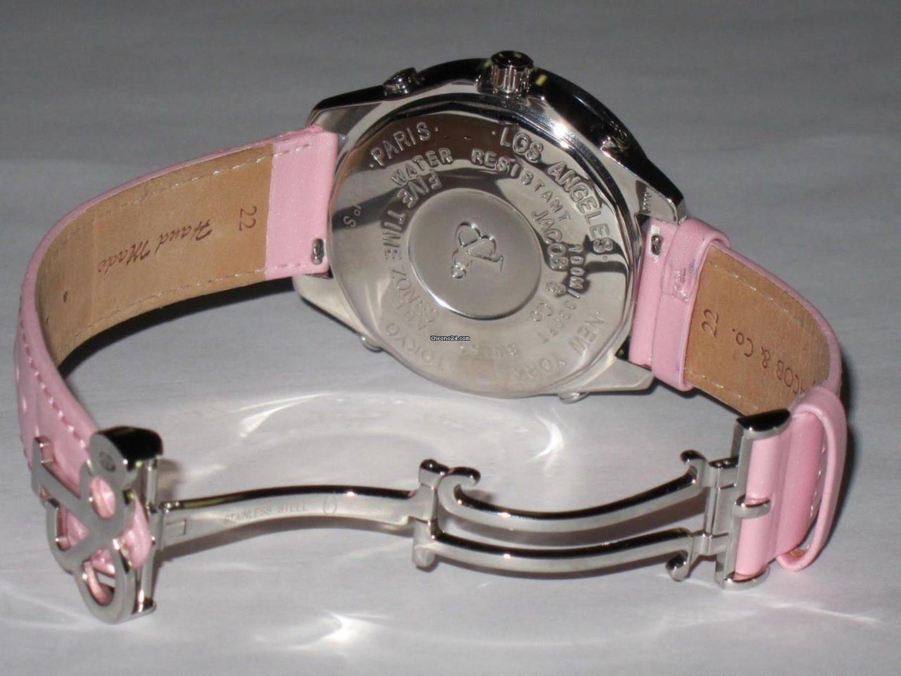 Jacob & Co. Quartz Men's Watch Steel Case With Leather Strap Authentic Luxury Timepiece