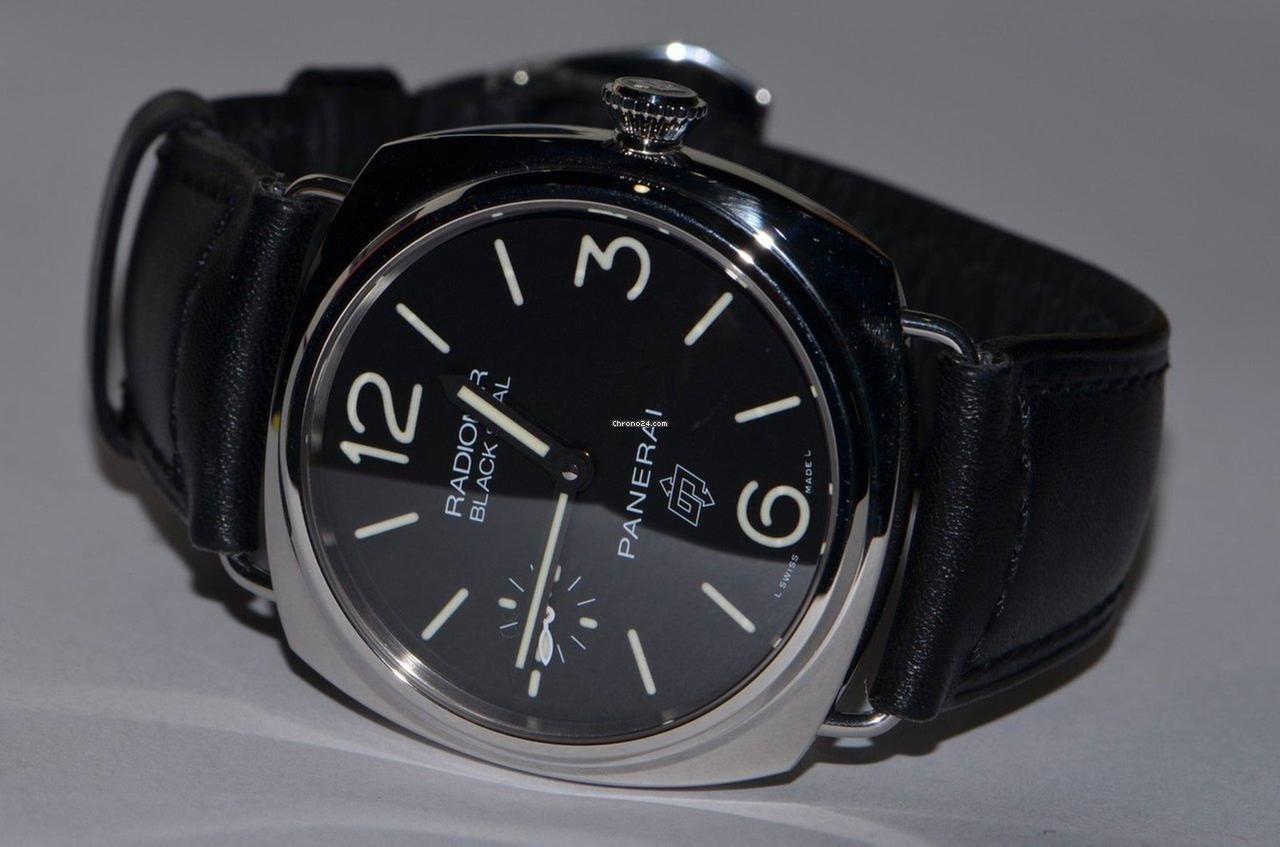 Panerai Radiomir Black Seal Manual winding Men's Watch Steel Case With Leather Strap Authentic Luxury Timepiece