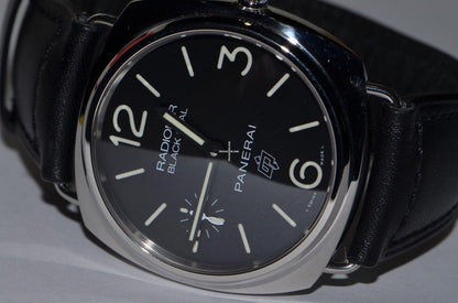 Panerai Radiomir Black Seal Manual winding Men's Watch Steel Case With Leather Strap Authentic Luxury Timepiece