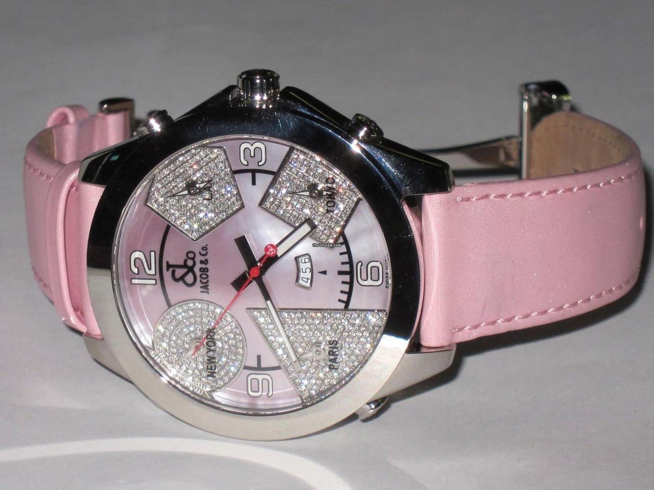 Jacob & Co. Quartz Men's Watch Steel Case With Leather Strap Authentic Luxury Timepiece