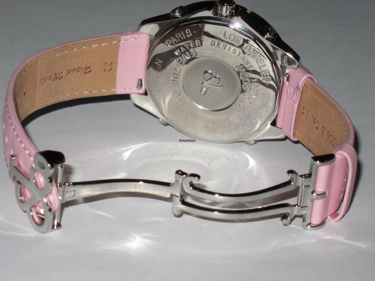 Jacob & Co. Quartz Men's Watch Steel Case With Leather Strap Authentic Luxury Timepiece