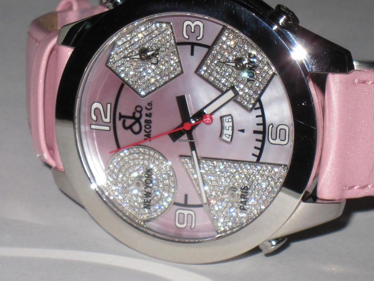 Jacob & Co. Quartz Men's Watch Steel Case With Leather Strap Authentic Luxury Timepiece