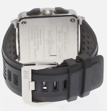 Bell & Ross BR 03-94 Chronographe Automatic Men's Watch Steel Case With Rubber Strap Authentic Luxury Timepiece