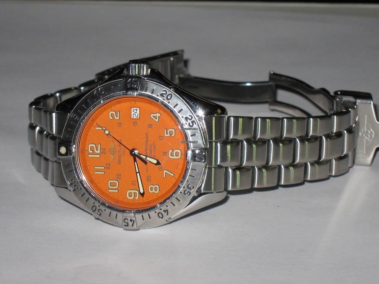 Breitling Superocean Automatic Men's Watch With Steel Case and Strap Authentic Luxury Timepiece