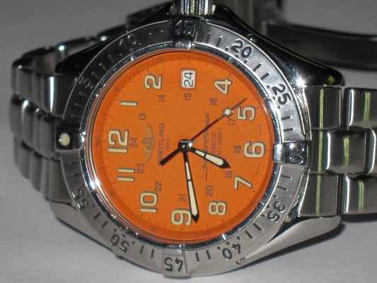 Breitling Superocean Automatic Men's Watch With Steel Case and Strap Authentic Luxury Timepiece