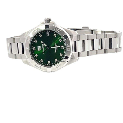 TAG Heuer Aquaracer Lady Quartz Women's Watch With Steel Case and Strap Authentic Luxury Timepiece