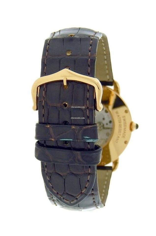 Cartier Ronde Louis Cartier Manual winding Men's Watch Rose Gold Case With Leather Strap Authentic Luxury Timepiece