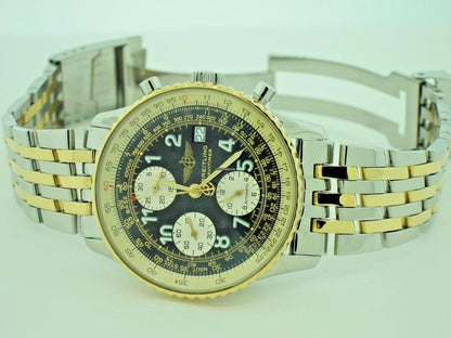 Breitling Old Navitimer Automatic Men's Watch Gold/Steel Case With Gold/Steel Strap Authentic Luxury Timepiece