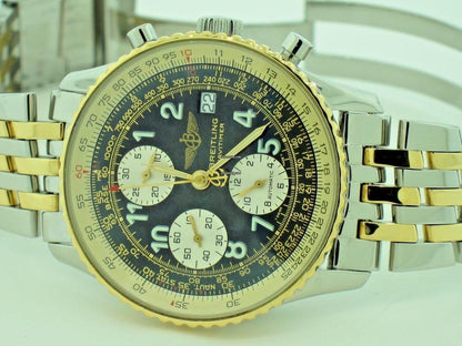 Breitling Old Navitimer Automatic Men's Watch Gold/Steel Case With Gold/Steel Strap Authentic Luxury Timepiece