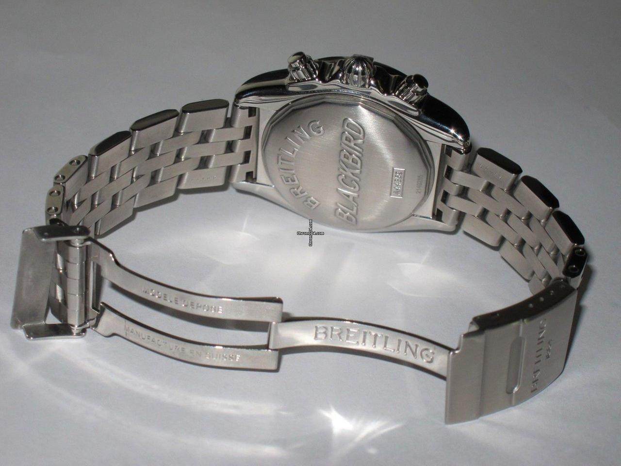 Breitling Blackbird Automatic Men's Watch With Steel Case and Strap Authentic Luxury Timepiece