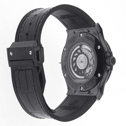 Hublot Classic Fusion Automatic Men's Watch Ceramic Case With Leather Strap Authentic Luxury Timepiece