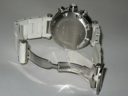 Cartier Pasha Seatimer Quartz Men's Watch Steel Case With Rubber Strap Authentic Luxury Timepiece