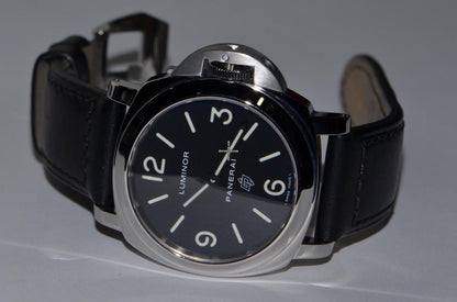 Panerai Luminor Base Logo Manual winding Men's Watch Steel Case With Leather Strap Authentic Luxury Timepiece