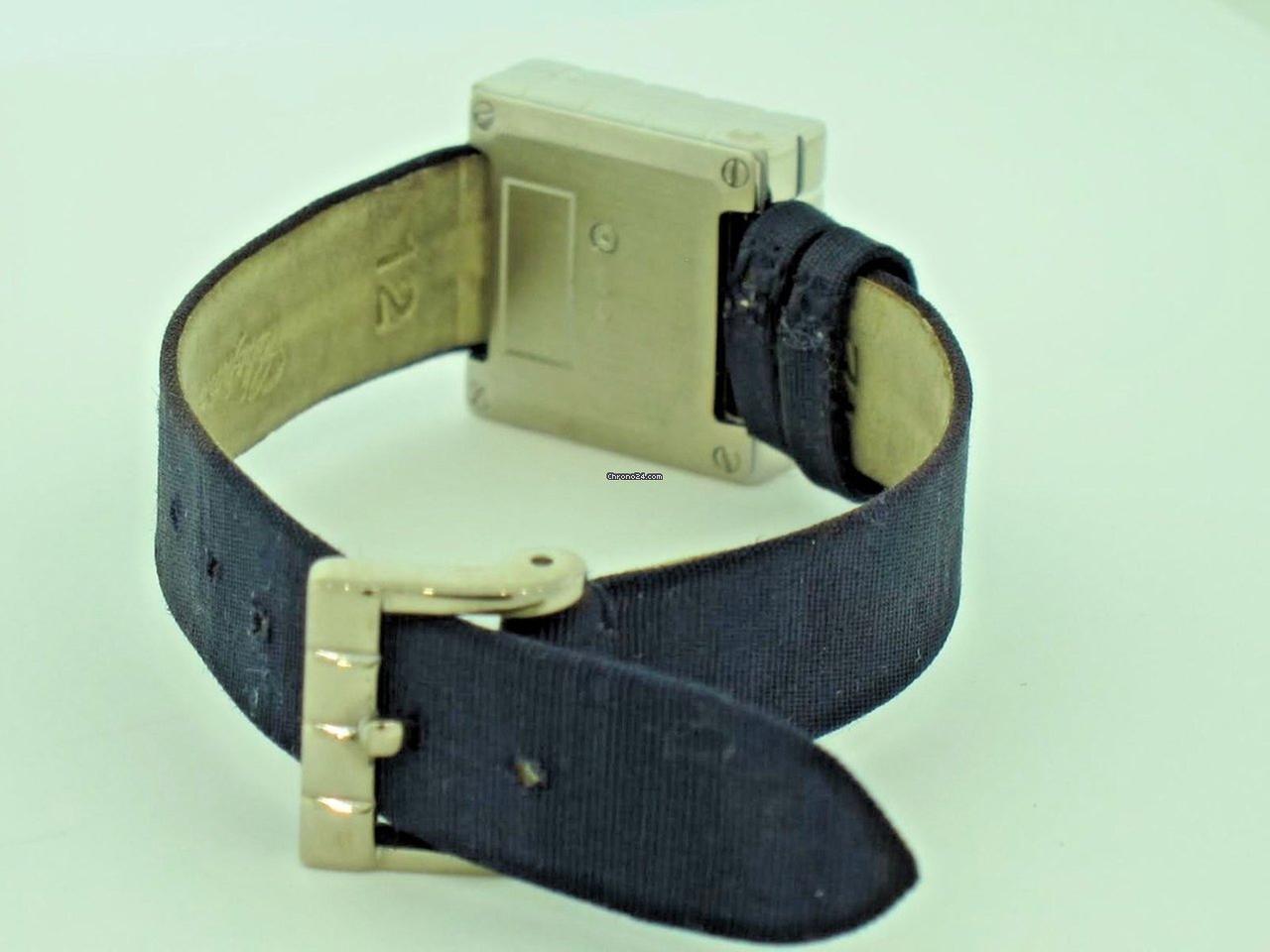 Chopard Ice Cube Quartz Women's Watch White Gold Case With Leather Strap Authentic Luxury Timepiece