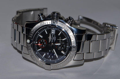 Breitling Avenger II Automatic Men's Watch With Steel Case and Strap Authentic Luxury Timepiece