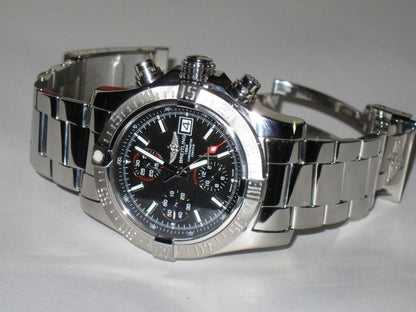 Breitling Avenger II Automatic Men's Watch With Steel Case and Strap Authentic Luxury Timepiece