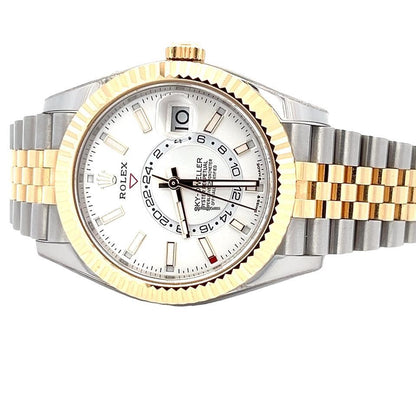 Rolex Sky-Dweller Automatic Men's Watch Gold/Steel Case With Gold/Steel Strap Authentic Luxury Timepiece