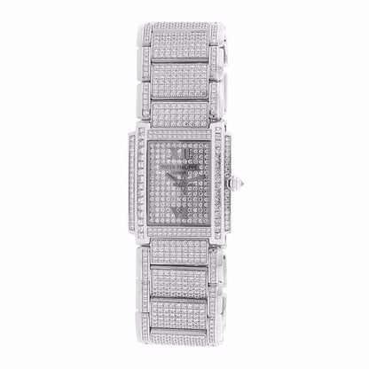 Patek Philippe Twenty~4 Quartz Women's Watch With White Gold Case and Strap Authentic Luxury Timepiece