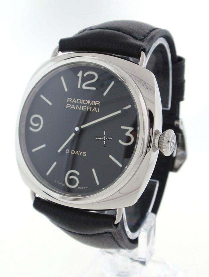 Panerai Radiomir 8 Days Manual winding Men's Watch Steel Case With Leather Strap Authentic Luxury Timepiece