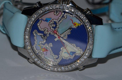 Jacob & Co. Five Time Zone Quartz Men's Watch Steel Case With Leather Strap Authentic Luxury Timepiece