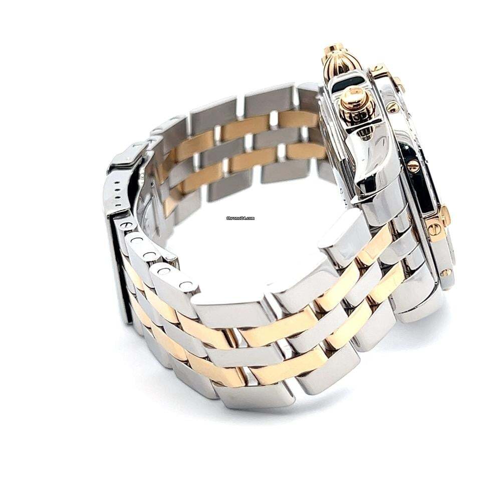 Breitling Chronomat Evolution Automatic Men's Watch Steel Case With Gold/Steel Strap Authentic Luxury Timepiece