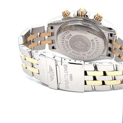Breitling Chronomat Evolution Automatic Men's Watch Steel Case With Gold/Steel Strap Authentic Luxury Timepiece