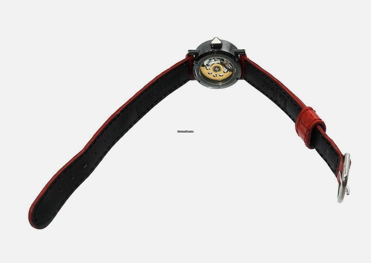 Alain Silberstein Automatic Women's Watch Steel Case With Leather Strap Authentic Luxury Timepiece