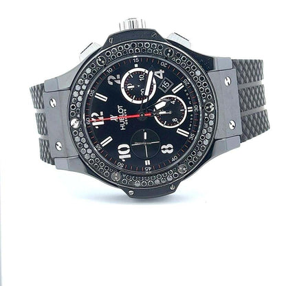 Hublot Big Bang Automatic Men's Watch Ceramic Case With Rubber Strap Authentic Luxury Timepiece