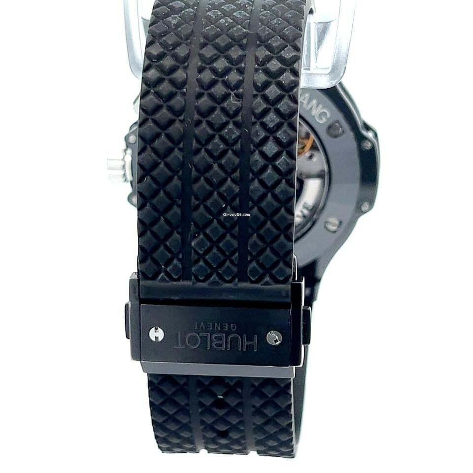 Hublot Big Bang Automatic Men's Watch Ceramic Case With Rubber Strap Authentic Luxury Timepiece