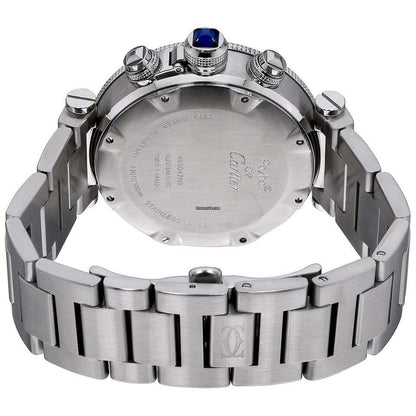 Cartier Pasha Seatimer Automatic Men's Watch With Steel Case and Strap Authentic Luxury Timepiece
