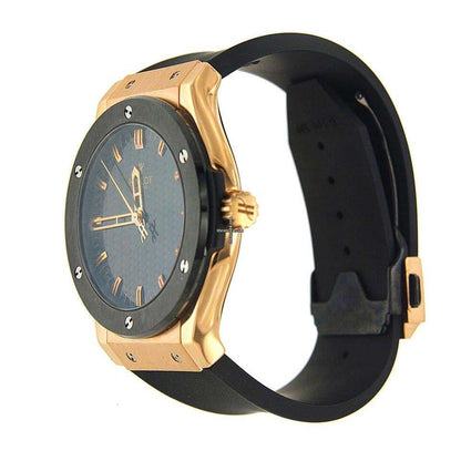 Hublot Classic Fusion Automatic Men's Watch Rose Gold Case With Rubber Strap Authentic Luxury Timepiece