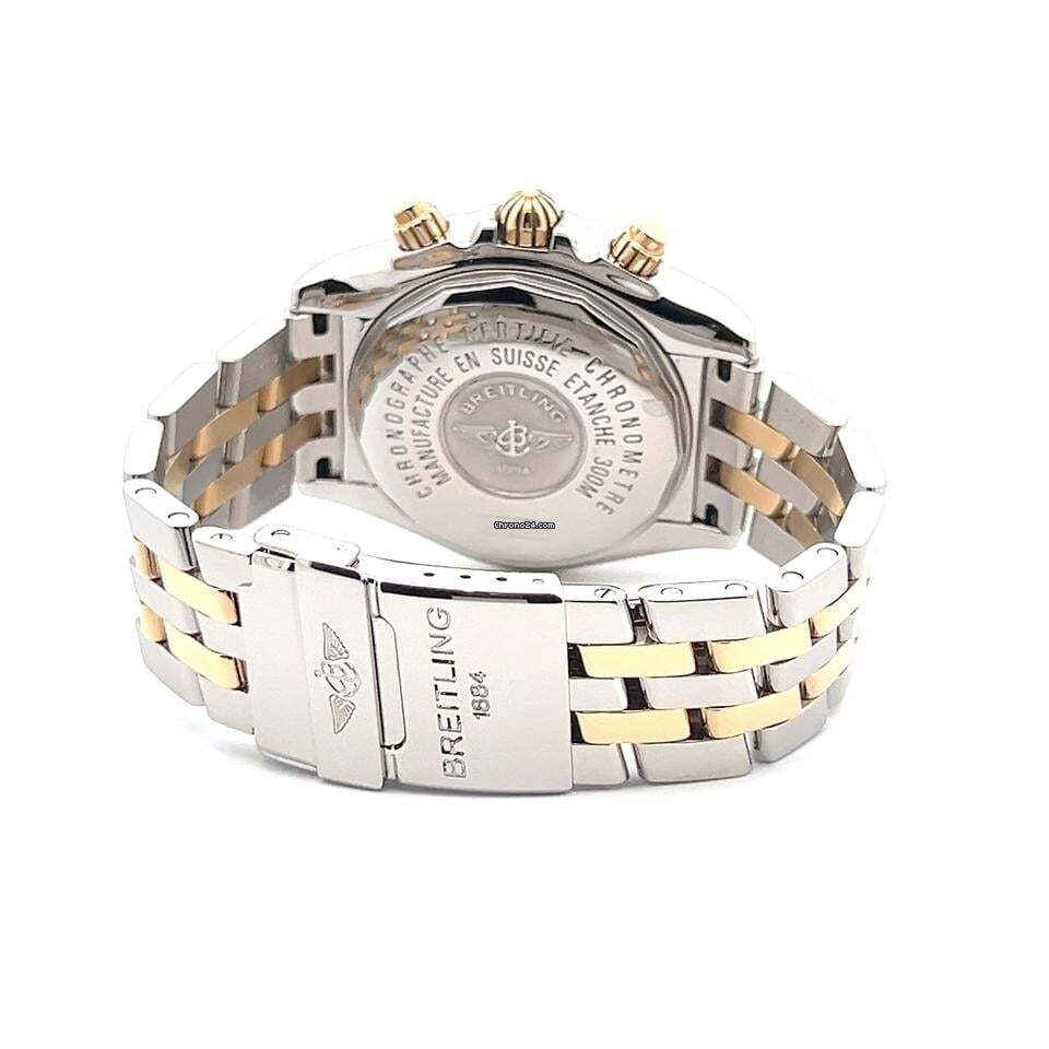 Breitling Chronomat Evolution Automatic Men's Watch Steel Case With Gold/Steel Strap Authentic Luxury Timepiece