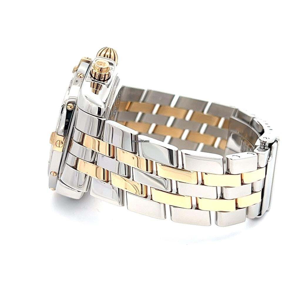 Breitling Chronomat Evolution Automatic Men's Watch Steel Case With Gold/Steel Strap Authentic Luxury Timepiece