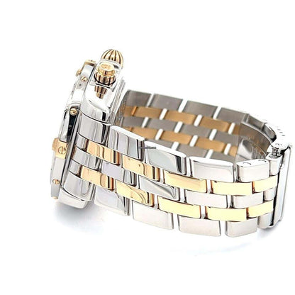 Breitling Chronomat Evolution Automatic Men's Watch Steel Case With Gold/Steel Strap Authentic Luxury Timepiece