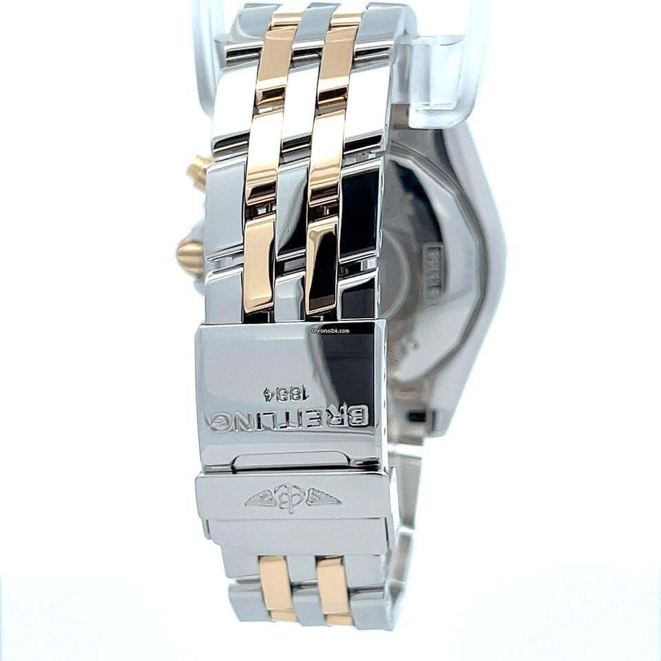 Breitling Chronomat Evolution Automatic Men's Watch Steel Case With Gold/Steel Strap Authentic Luxury Timepiece